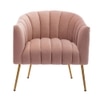 Jella Solid Wood Accent Chair in Pink Colour
