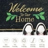 Luxe Home 100% Natural Coir Doormat Welcome to Our Home Print (71x45 cm)
