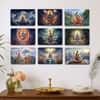 The Castle Decor Lord Shiva Wall Art Set of 9 8x12 Inch