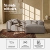 Elegantedge Wood Left Aligned 2-Seater With Upholstery Non Storage Sofa In Grey Colour