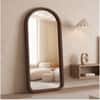 The Artment Unbreakable Brown Arch Puff Floor Mirror (160 x 50) cm