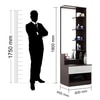 Amora Dressing Table in Choco Walnut Finish