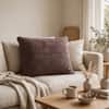 Square Check Nutmeg Decorative Cushion Cover 16 x 16 Inches