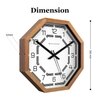 Octagonal Wooden Wall Clock with Natural Finish