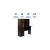 Nakamura Study Table with Cabinet in Dark Brown Finish