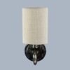 Devansh Metal Electric Wall Light in Antique Gold Colour with White Shade Count of 1 Light