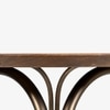 Arco Stainless Steel Round Outdoor Dining Table in Brown Colour