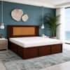 Aaranya Solid Wood Comfort King Bed Hydraulic Storage Provincial Teak Finish Mattress 72 x 78 Inches