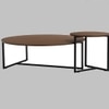 Scandinavian Turner Large Round Coffee Table Walnut Finish