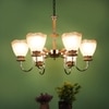 Eliante Chandelier, 6 Light Mild Steel Modern Ceiling Fixture
