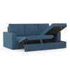 Kowloon Sectional Sofa Cum Bed with Storage Colour in Colonial Blue