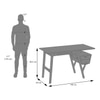 Arden Solid Wood Study Table in Amber Walnut Finish