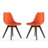 Pashe Fabric Accent Chair in Rust Colour