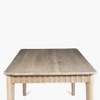 Dune Solid Wood Six Seater Dining Table Set in White Colour