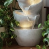 White 5 Stacked Pot Indoor Water Fountain