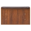 Rosso Shoe Cabinet in Teak Brown – Contemporary Shoe Organizer with Premium Wooden Finish