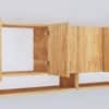 6 Doors Modular Wall Mounted Kitchen Cabinet With Organizer Shelf In Plateau Apple Finish