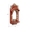 Desert Art Solid Wood Handpainted Saffron Jharokha Wall Frame 16 Inch