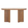 Vela Solid Wood and Banswara Console Table In Amber Walnut Finish