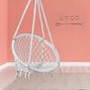 Swingzy Cotton Netted Rope Hanging Swing Chair for Adults and Kids White