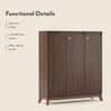 Webster 32 Pair Shoe Rack in Walnut Finish