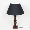 Akira hand crafted Solid wood walnut finish Table Lamp With Black Cotton Shade