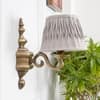 Soho Brass Single Shade Wall Light with Natural Linen Shade