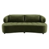 Henry Velvet 3 Seater Sofa Olive Green Color