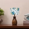Devansh Multicolor Cotton Table Lamp With  Wood Natural Base (7X13 Inches)-14