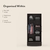 Bennis Engineered Wood 2 Door Wardrobe Without Mirror in Dark Walnut Finish