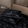 Stoa Paris Twilight Rhapsody Satin Bedsheet for Super King Size Bed hapsody Satin Noir Collection