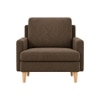 Oliver Boucle Fabric Lounge Chair in Brown Colour