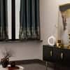 Stoa Paris Satin Window Curtains, 300 TC Dimout Home Furnishing Curtains,  Aesthetic Parda,, Kids Room, Pack of 2, Versailles - Emerald Royale