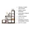 Hexa Engineered Wood Bookshelf Multipurpose Storage Rack in Flower Wenge Colour