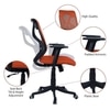 Zeeazyana Mid Back Ergonomic Chair in Orange Colour