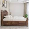 Royal Solid Sheesham Wood  King Size Hydrolic Storage  Bed In Provincial Teak Finish