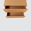 Lagere Series Bedside Table polished in dual Colours (Natural for Drawers & Black)