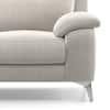 Emila 1 Seater Fabric Sofa in Cream Colour