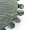 Pom Pom Mini Moss Ryegrass Round Cushion Cover  16 Dia Inches