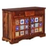 Rangrez Two Door Sheesham Wood Sideboard in Honey Oak Finish