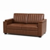 Futon 2 Seater Sofa in Leatherette Brown Color