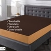 Cotton Feel Terry Fabric Waterproof Mattress Protector for Single Size Mattress In Dark Brown color 78x36