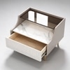 Marbella Wood Side Table in Grey Colour