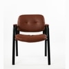 Kepler Brooks Embassy Leatherette Visitor Chair in Brown Colour