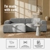 Sophisticated Wood Right Aligned 2-Seater With Upholstery Non Storage Sofa In Grey Colour