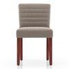 Atlas Solid Wood 4 Seater Dining Table In Honey Finish with set of 4 Ludo upholstered dining chair in Shitake Beige fabric