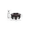 Wooden Chowki Octagonal Shape In Walnut Finish
