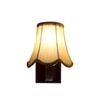 Devansh Wood Wall Mounted Lamp With Off-White Cotton Shade