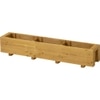 Wooden Slim Herb Planter with Divider Natural 90 cm