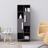 Hexa Engineered Wood Bookshelf Multipurpose Storage Rack in Slate Grey Colour